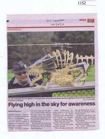 Newspaper Clipping, Flying high in the sky for awareness, 20/08/2014
