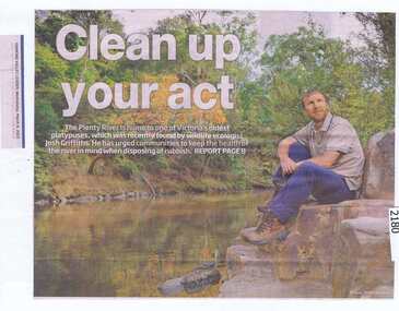 Newspaper clipping, Clean up your act, 04/03/2015