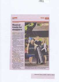 Newspaper Clipping, Musical treat for shoppers, 02/04/2014