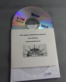 CD-ROM, North Suburban World War One Resources, Brian Membrey, 2014_