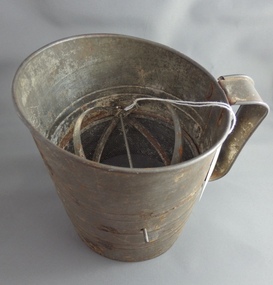 Flour Sifter, Kande, Metal flour sifter, 1954c