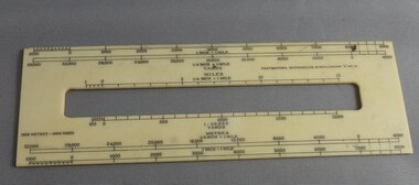 Ruler, Scale rule for map reading, 1950c