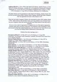 Genealogical Document, The Beale Family, 1790o