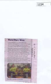 Newspaper clipping, Watermarc wins, 20/08/2014