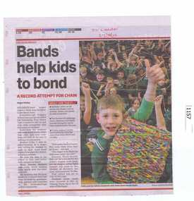 Newspaper clipping, Bands help kids to bond, 27/08/2014