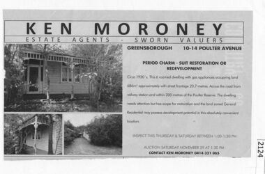Advertisement - Newspaper Clipping, 10-14 Poulter Avenue Greensborough, 29/11/2014