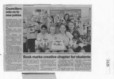 Newspaper clipping, Book marks creative chapter for Greenhills Students - GH4893, 10/12/2014