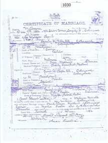 Marriage Certificate [copy], Medhurst to Ruston and Ruston to Williams, 01/07/1858