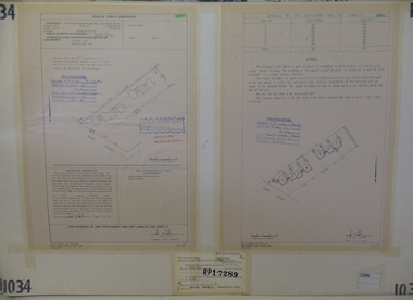 Planning Document, Subdivision Plan #1034. 50 Hume Street, 03/02/1982