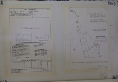 Planning Document, Subdivision Plan # 1060, 8 Ulmara Place Greensborough, 20/04/1983
