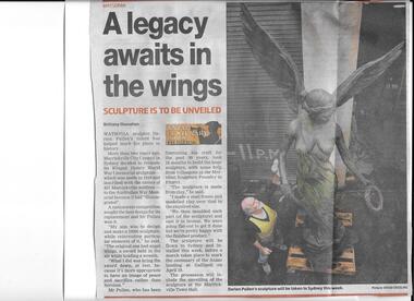 Newspaper clipping, A legacy awaits in the wings, 15/04/2015