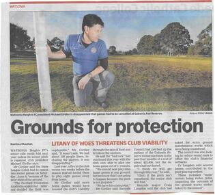 Newspaper clipping, Grounds for protection, 17/06/2015