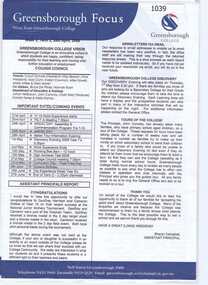 Newsletter, Greensborough College, Greensborough Focus, 24/04/2008