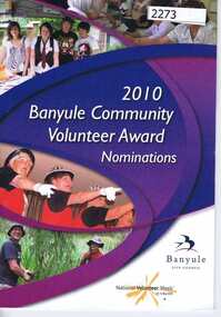 Booklet, Banyule City Council, Banyule Volunteer Awards 2010, 10/05/2010