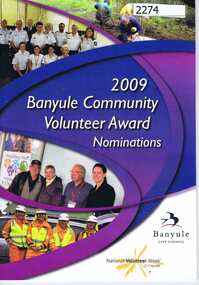 Booklet, Banyule City Council, Banyule Volunteer Awards 2009, 14/05/2009