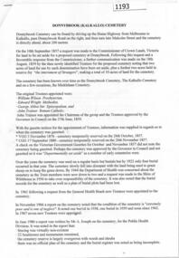 Article - Cemeteries, David Weatherill, Donnybrook (Kalkallo) Cemetery, 10/09/1857o