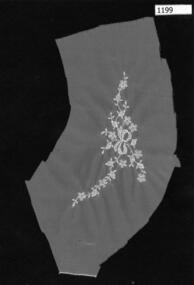 Collar, Ida Brown, Floral embroidery for collar, 1960s