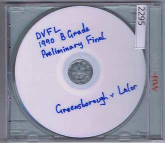 DVD, DVFL 1990 B-Grade Preliminary Final. Greensborough vs Lalor, 1990_