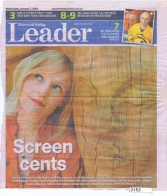 Newspaper clipping, Screen cents, 07/01/2015