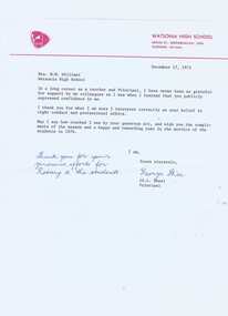 Letters, Letters to Margaret Willimott, 1975-1992