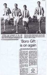 Newspaper clipping, 'Boro Gift is on again: Greensborough Gift, 04/12/1969