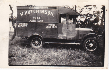 Photograph - Digital Image, Bill Hutchinson's 'Bean' cartage truck, 1930c