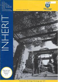 Magazine, Heritage Victoria, Inherit. Issue Number 9 November 2000, 2000_11