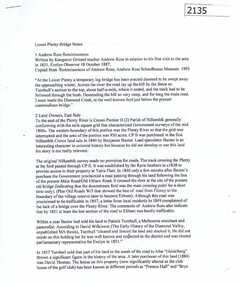 Notes, Lower Plenty Bridge notes by Russell Yeoman, 18/10/1887o