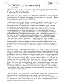 Article, Watsonia, some memories, 1934o