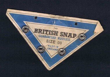 Card, The British Snap, Press studs, 1950s