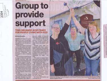 Newspaper Clipping, Group to provide support, 14/10/2015