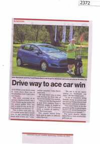 Newspaper Clipping, Drive way to ace car win, 14/10/2015