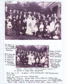 Photograph - Digital image, Keys/Tyrrell Marriage 1912, 21/08/1912