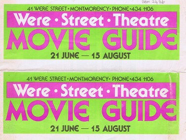 Program, Were Street Theatre, Were Street Theatre Movie guide, 21/06/1979