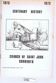 Pamphlet, Southern Secretarial Service, Centenary history: Church of Saint John Sorrento, 1873-1973