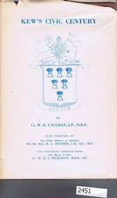 Book, W. D. Vaughan, Kew's civic century, 1960_