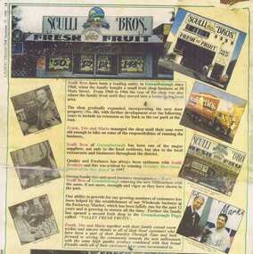 Newspaper clipping, Diamond valley Leader, Sculli Bros, 17/11/1999