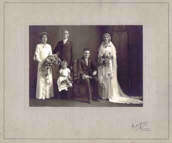 Photograph - Digital image, Allan Studios, Jessie and Gordon Scholes wedding [2], 15/03/1935