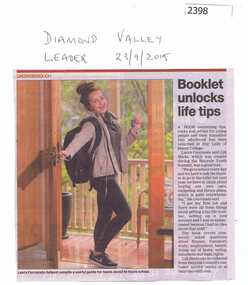Newspaper Clipping, Booklet unlocks top tips - He0914, 23/09/2015