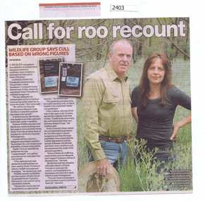 Newspaper Clipping, Call for roo recount, 28/10/2015