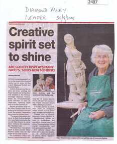 Newspaper Clipping, Creative spirit set to shine, 30/09/2015