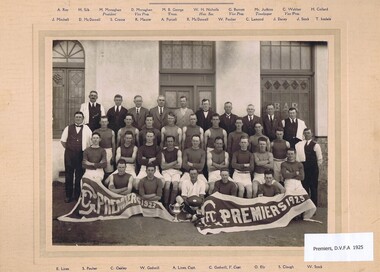 Photograph, Greensborough Football Club, Greensborough Football Club, Premiers, DVFA, 1925, 1925_