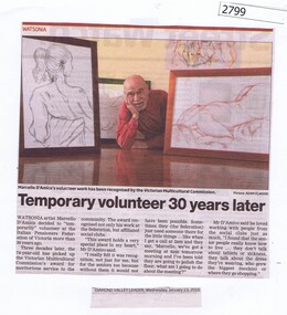 Newspaper Clipping, Temporary volunteer 30 years later, 13/01/2016