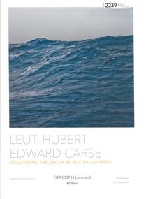 Folder, H. Leonard, Lieutenant Hubert Edward Carse, 1914o