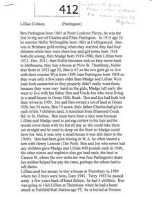 Article - Family History, Faye Fort, Lillian Colston (nee Partington) / by Faye Fort, 2013_