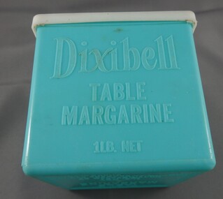 Margarine container, Provincial Traders Pty Ltd, Dixibelle table margarine, 1960c