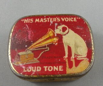 Gramophone Needles, His master's voice, His Master's Voice Gramophone needles in tin, 1950c