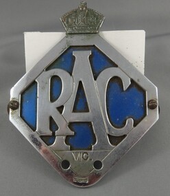Badge, Stokes, RACV car badge, 1960_