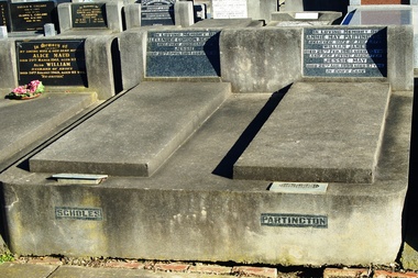 Photograph - Digital Image, Partington and Scholes graves at St Helena Cemetery, 28/04/1964