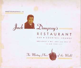 Photograph - Digital image, Wyn and Alan Partington at Dempsey's Bar New York. Photo cover, 22/07/1967